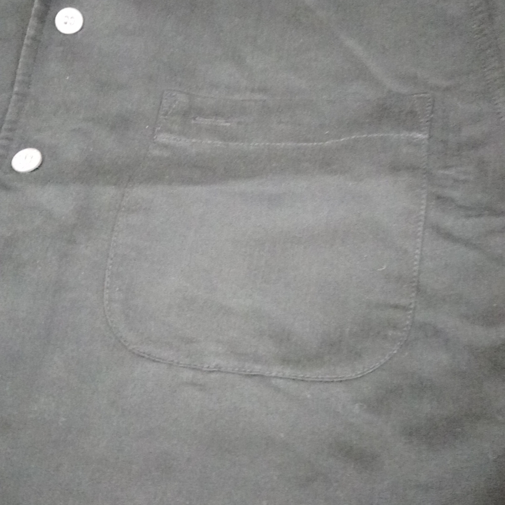 Solid Black Soft Long Sleeve Button Down Shirt To… - image 2